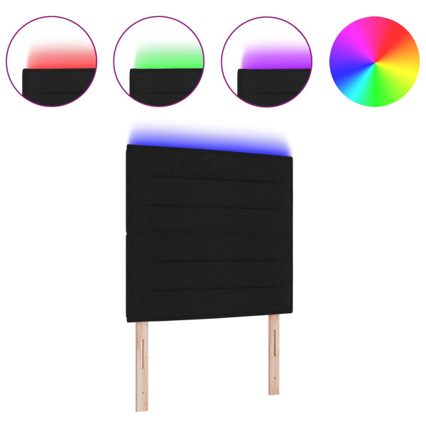Cabecera LED  Diseño de Líneas Negra 100 cm Tela M 3