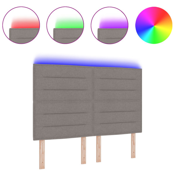 Cabecera LED  Diseño Lines Taupe 80 cm Tela M 3