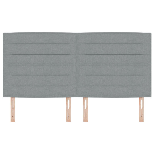 Cabecero LED Diseño Líneas Gris Claro 90 cm Tela M 5