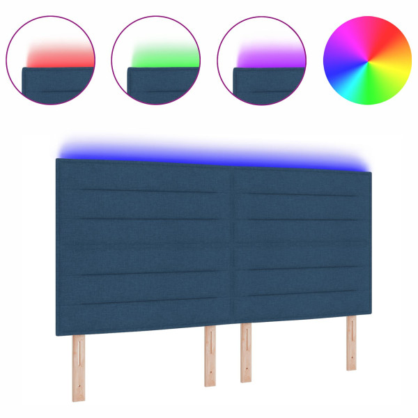 design de cabeçalho azul LED linhas 90 cm de tecido M 3
