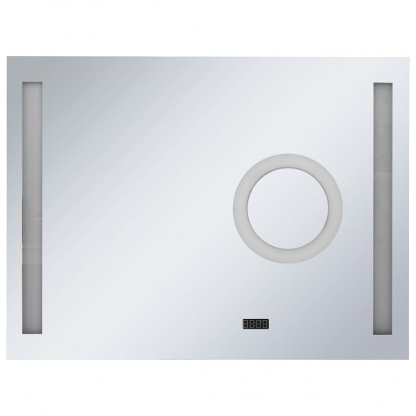 Espelho de parede LED c/ sensor tátil casa de banho 80x60 cm M 3