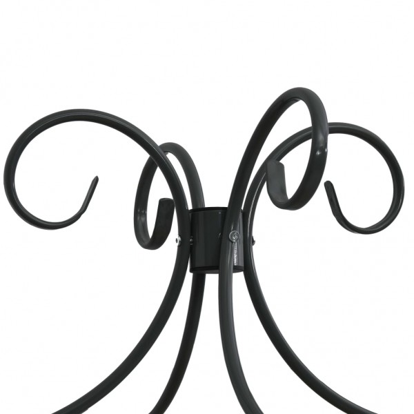 Estructura de cama con dosel metal negro 120x200 cm M 5