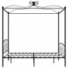 Estrutura de cama dossel 180x200 cm metal preto 4