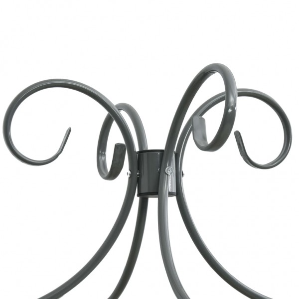 Estructura de cama con dosel metal gris 160x200 cm M 5