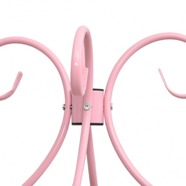 Estrutura de cama com dossel 140x200 cm metal cor-de-rosa M 5