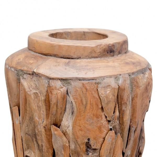Jarrón decorativo de madera maciza de teca 40x60 cm M 2