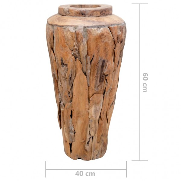 Jarrón decorativo de madera maciza de teca 40x60 cm M 3