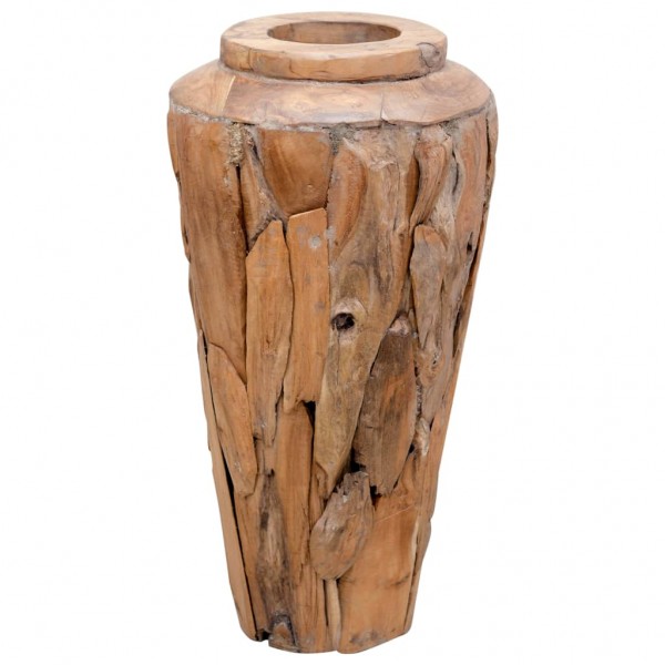 Jarrón decorativo de madera maciza de teca 40x60 cm M 4