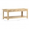 Mesa de centro 110x50x45 cm mangueira maciça pintada à mão 5