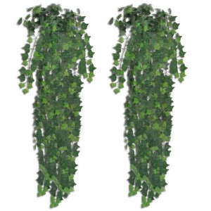 Trepadeira hera artificial 4 pcs 90 cm verde H