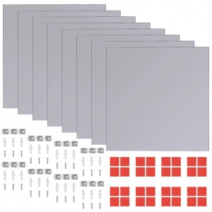 Ladrilhos espelhados sem moldura 16 pcs 20.5 cm H