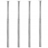 Pernas de mesa telescópicas 4 pcs 710 mm-1100 mm cromado 1