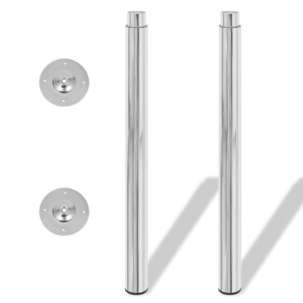Pernas de mesa telescópicas 4 pcs 710 mm-1100 mm cromado M 3