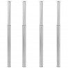 Pernas de mesa telescópicas 4 pcs 710-1100 mm níquel escovado 1