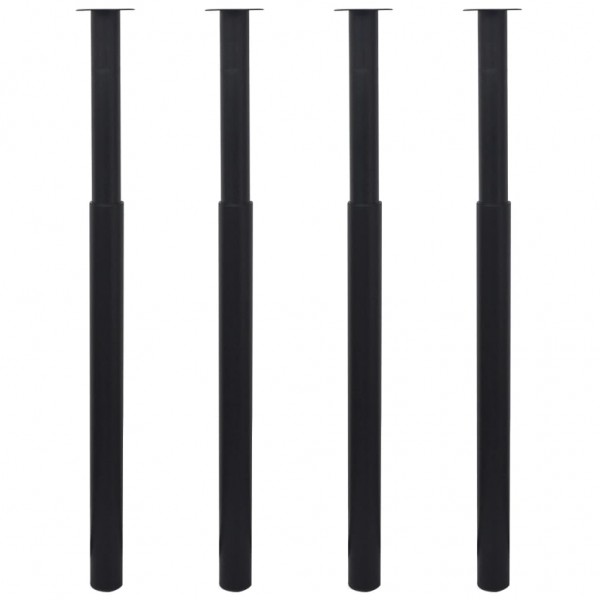 Patas de mesa telescópicas 4 unidades negro 710 mm-1100 mm D