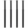 Pernas de mesa telescópicas 4 pcs 710 mm-1100 mm preto 1