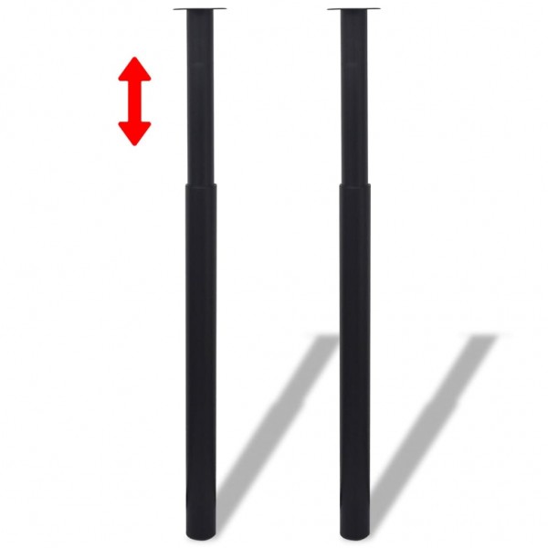 Pernas de mesa telescópicas 4 pcs 710 mm-1100 mm preto M 2