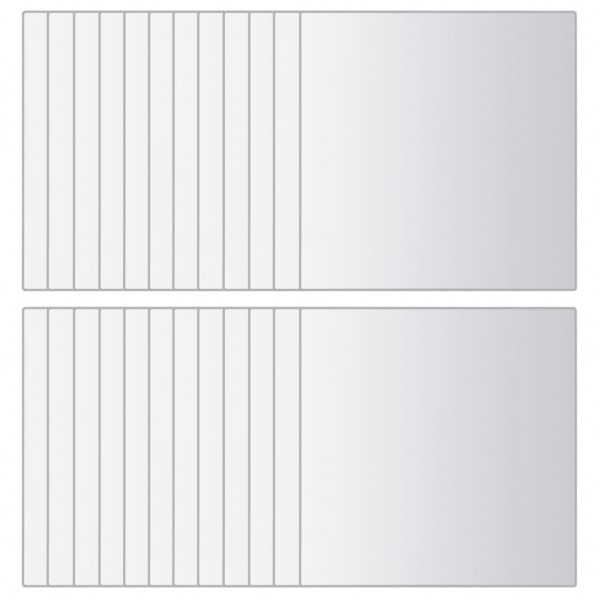 Azulejos de espejo 48 unidades cuadrados vidrio M 2