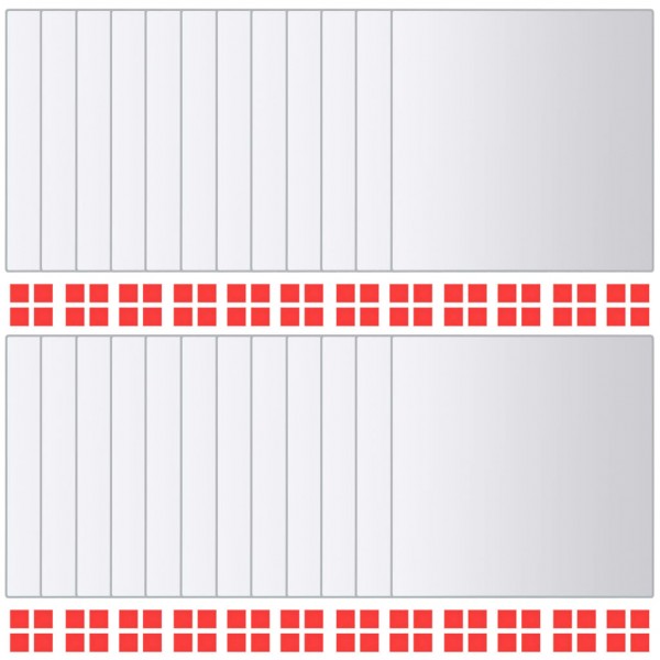 Azulejos de espejo 48 unidades cuadrados vidrio M 4
