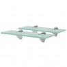 Prateleiras flutuantes 2 pcs vidro 30x10 cm 8 mm 1