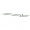 Prateleiras flutuantes 2 pcs vidro 100x10 cm 8 mm 1