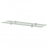 Prateleiras flutuantes 2 pcs vidro 100x20 cm 8 mm 1