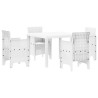 Conjunto de Jantar Jardim Branco 5 pcs Branco Vime de resina 2