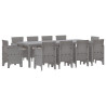 Conjunto de Jantar de Jardim 11 pcs Cinzento-claro 2