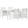 Conjunto de Jantar de Jardim 5 pcs Branco 150 x 100 x 73 cm 2