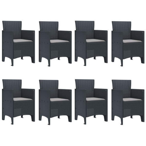 Conjunto de Jantar para Jardim 9 pcs Antracite M 5