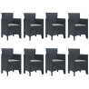 Conjunto de Jantar para Jardim 9 pcs Antracite 5