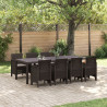 Conjunto de Jantar de Jardim 9 pcs Castanho 250 x 100 x 73 cm 1