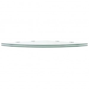 Prateleiras canto 2 pcs suportes cromados 45x45cm vidro transp. H