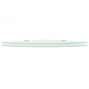 Prateleiras canto 2 pcs suportes cromados 25x25cm vidro branco H