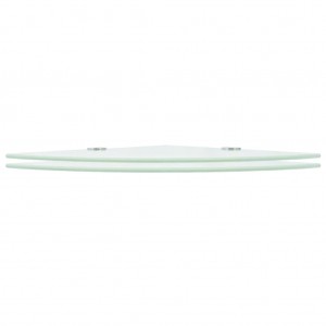 Estantes esquina 2 uds soportes cromados vidrio blanco 35x35 cm H