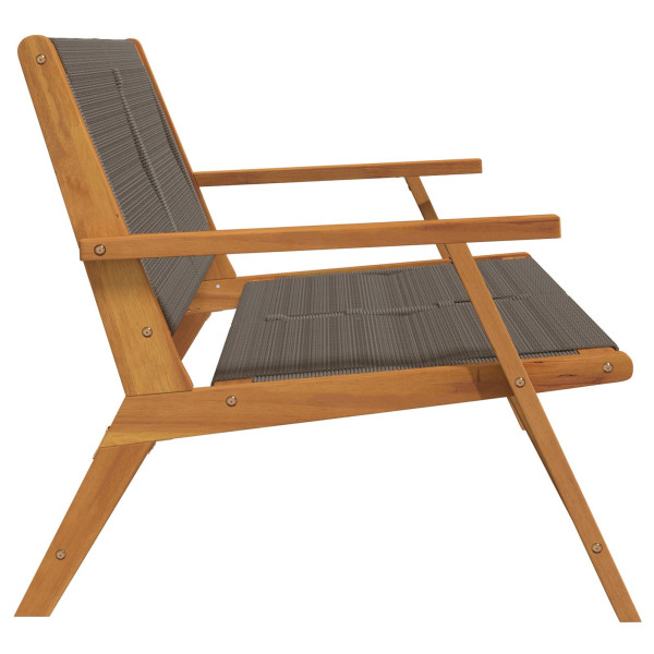 Banco de Jardim Cinza 76x122x73 cm Madeira Sólida de Acácia M 5