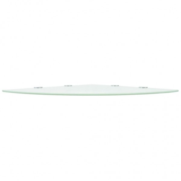 Estantes esquina 2 uds soportes cromados vidrio blanco 45x45 cm M 4