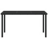 Mesa de Jardín  Negra 140x80x73 cm Vidrio Templado 5