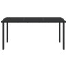 Mesa de Jardín  Negra 160x80x73 cm Vidrio Templado 5