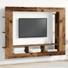 Cabinet de TV Montado en la Pared Madera Vieja 152x22x113 cm 1