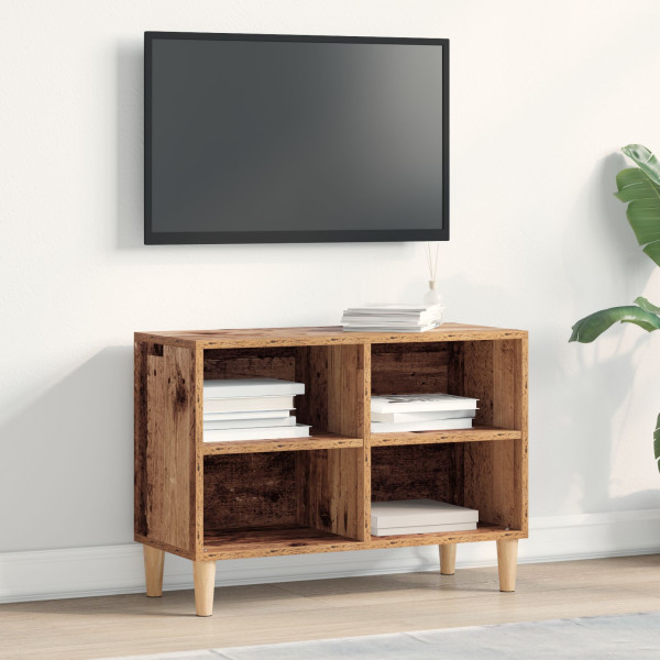 Cabinet de TV con Patas de Madera Madera Antigua 69.5x30x50 cm D