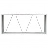 Casetilla para leña acero galvanizado marrón 330x84x152 cm 3