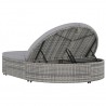 Espreguiçadeira com almofadões para 2 pessoas vime PE cinzento 5