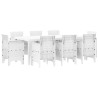 Conjunto de Jantar para Jardim 9 pcs Branco Rattan / Vime 2