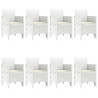 Conjunto de Jantar para Jardim 9 pcs Branco 4