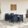 Conjunto de Jantar de Jardim 5 pcs Antracite 150 x 100 x 73 cm 3