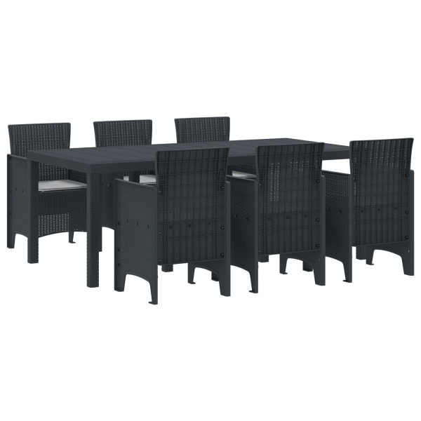 Conjunto de Jantar para Jardim 7 pcs Antracite M 2