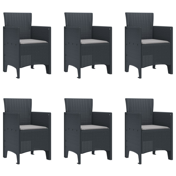 Conjunto de Jantar para Jardim 7 pcs Antracite M 5