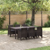 Conjunto de Jantar de Jardim 7 pcs Castanho 200 x 100 x 73 cm 1