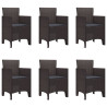 Conjunto de Jantar de Jardim 7 pcs Castanho 200 x 100 x 73 cm 5